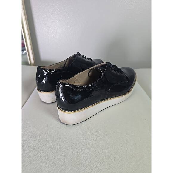 Patent Black Leather Steve Madden 10M Acedemia Hottie Winter Fall Holiday Shoes - Picture 4 of 7